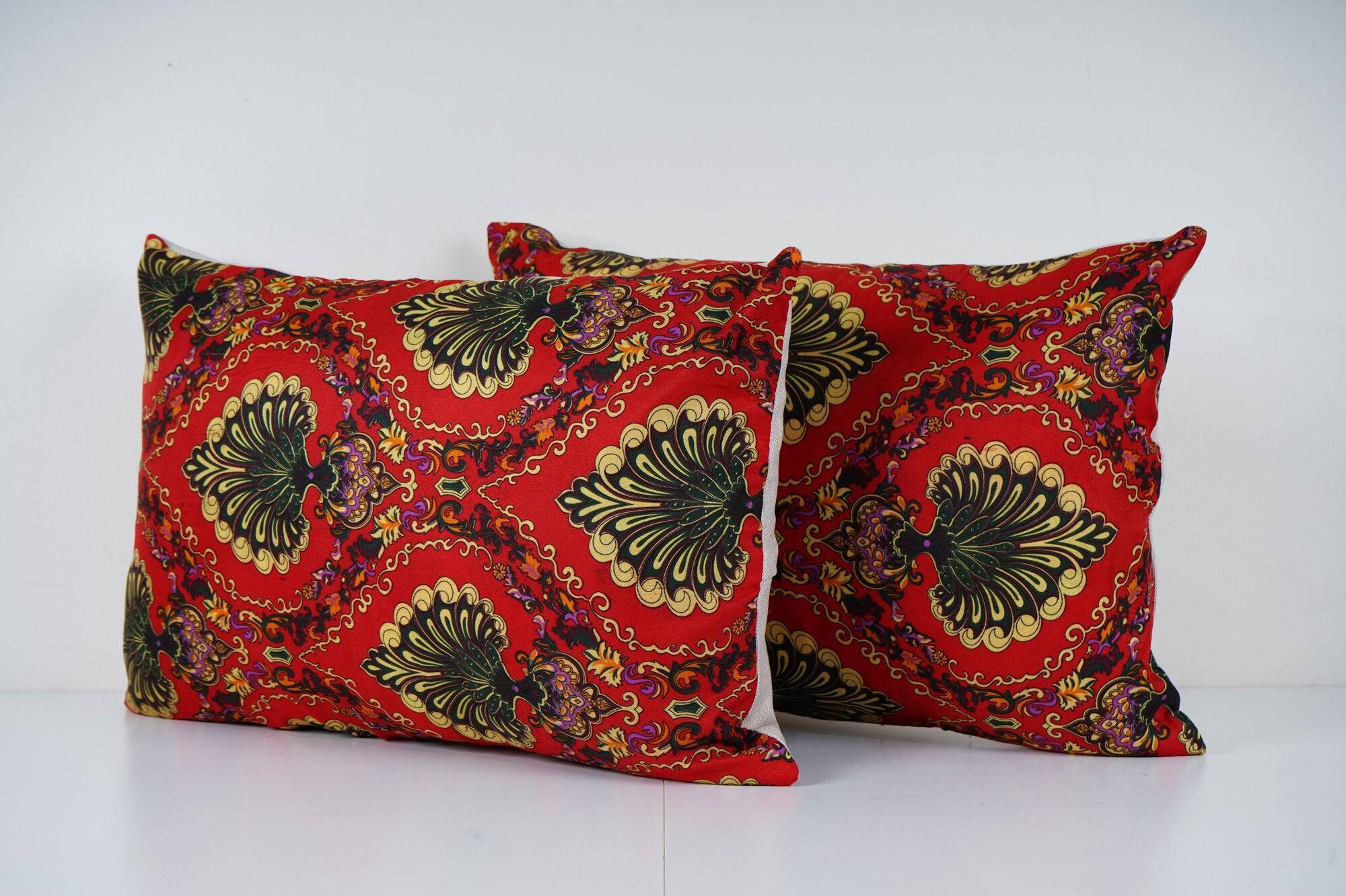 Set of 2 vintage Turkish cushion covers 38x56 cm