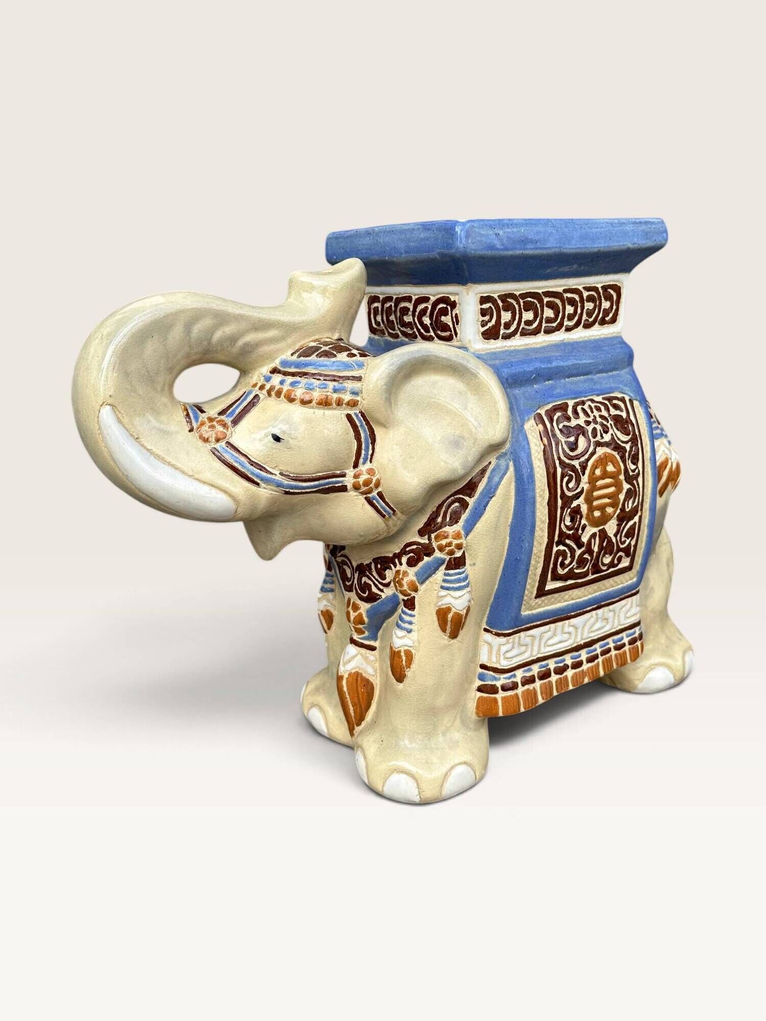 Elephant ceramic side table