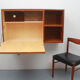 1960s floating wall secretary in teak