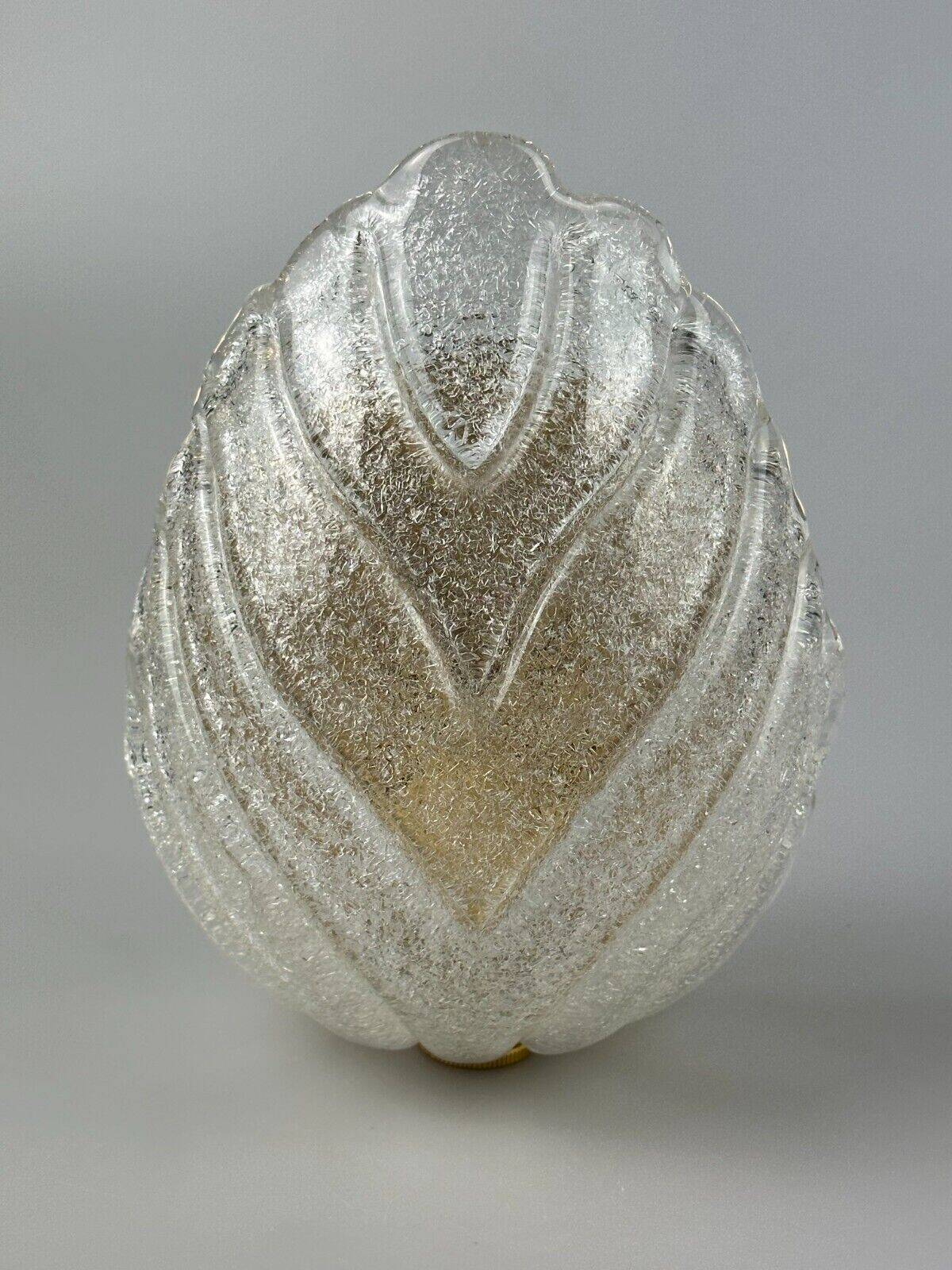60s 70s Wall Sconce Wall Lamp Glass Brass Leaf Space Age Design