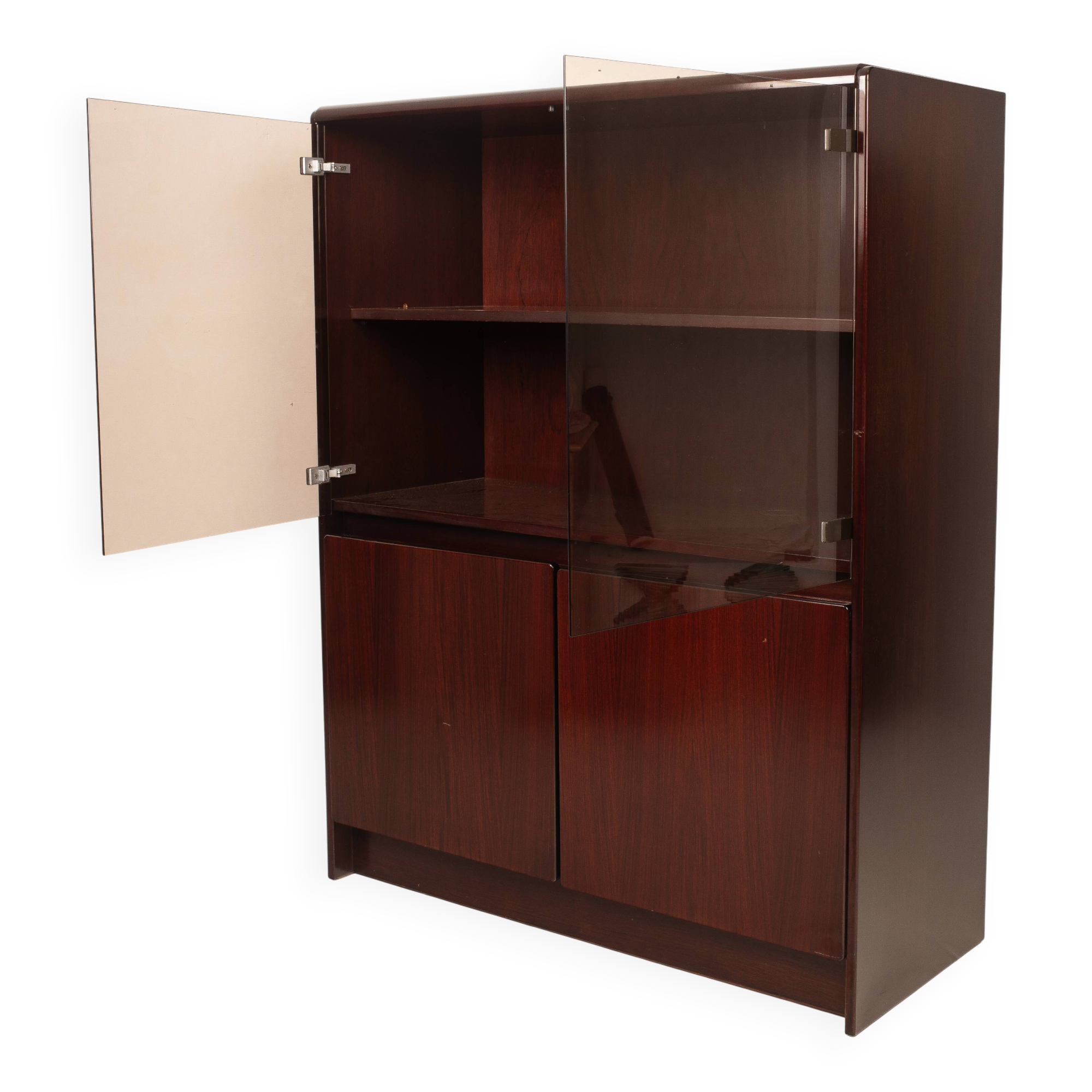 African Rosewood Daniel Cabinet by Paolo Piva for FAMA