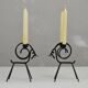 Pair of Black Metal Goat Candleholders — Gunnar Ander for Ystad-Metall, Sweden, 1960s