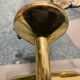 Brass Satinated Glass Sconces, 1980s, Set of 2