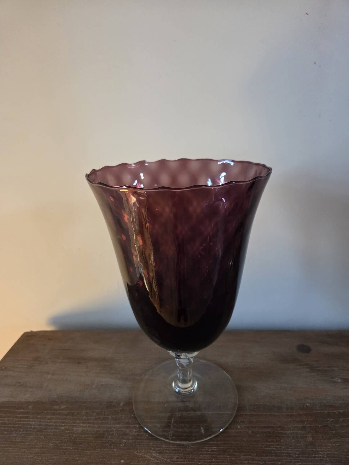 Blown glass vase, Empoli 1960