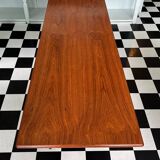 Mid-Century Modern Danish Teak and Rosewood Long Coffee Table with Magazine Rack