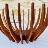 Danish teak and glass centerpiece by Fritz Hansen