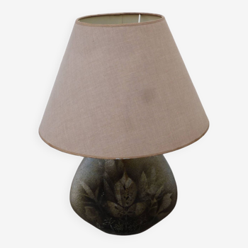 Vintage 1970  lampe de chevet en céramique d'Art façon Herbier
