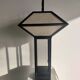Japanese lamp in black lacquered wood and rice paper H:75cm