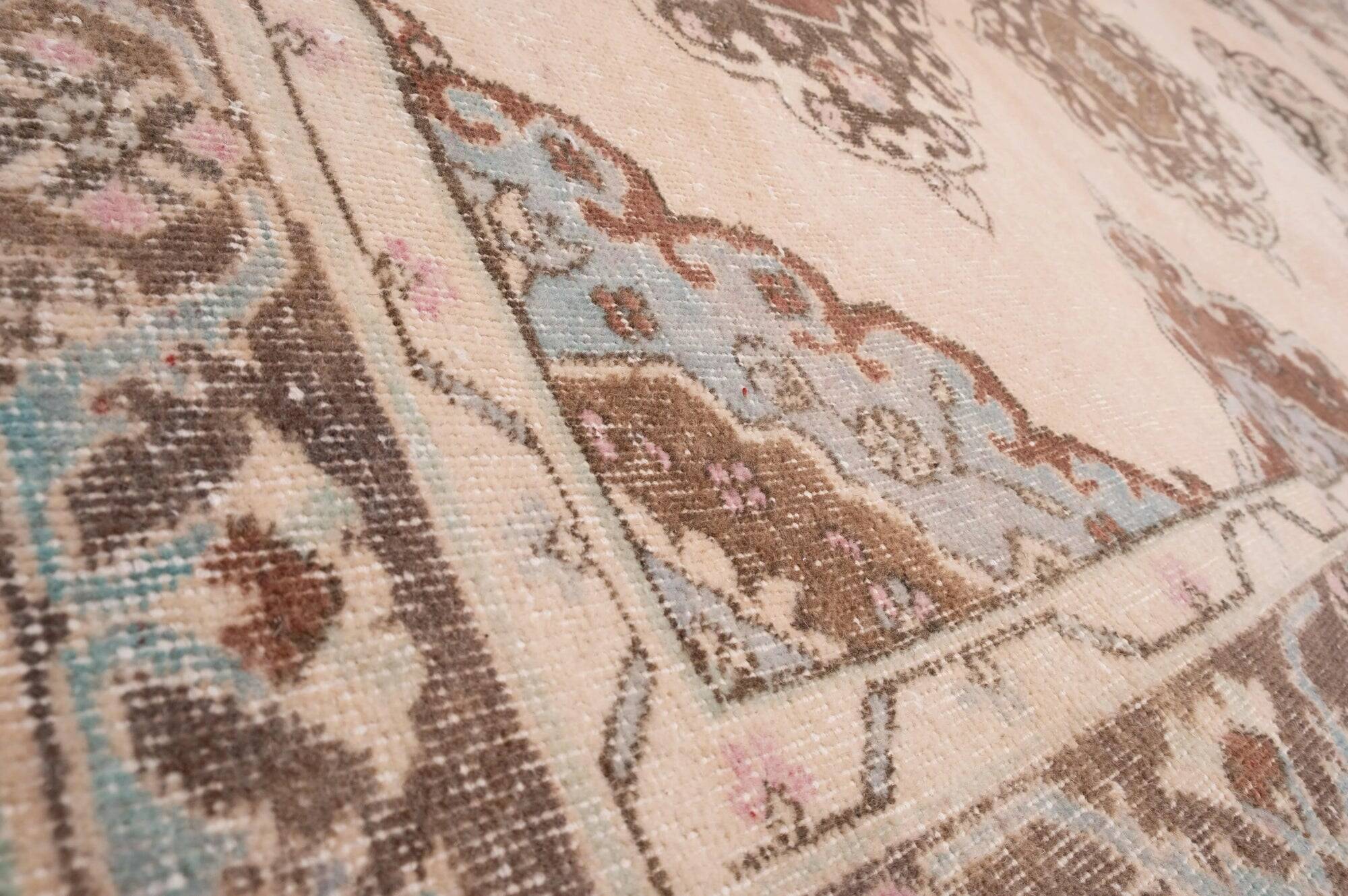 Vintage Turkish hallway rug 137x364 cm