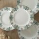 Assiettes plates terre de fer Longwy Mimosa