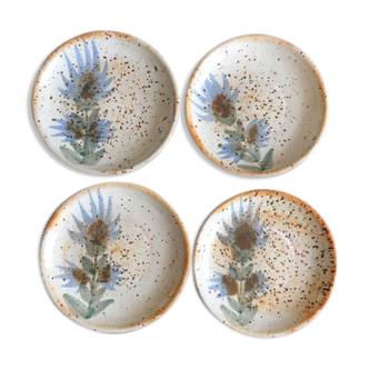 Set of 4 homemade sandstone plates