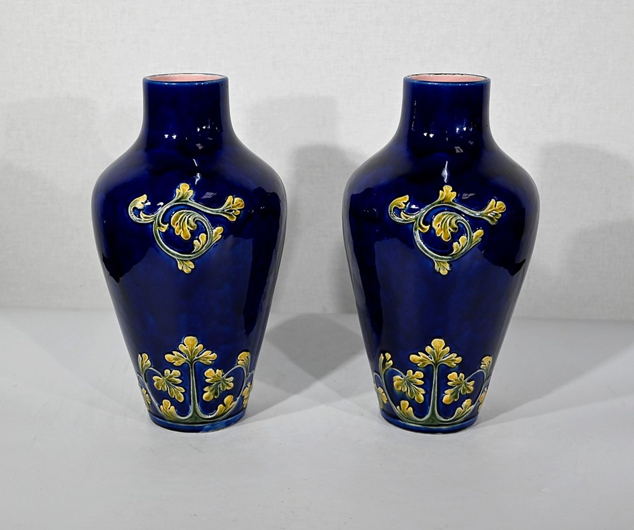 Paire de vases en céramique, art nouveau - 1900