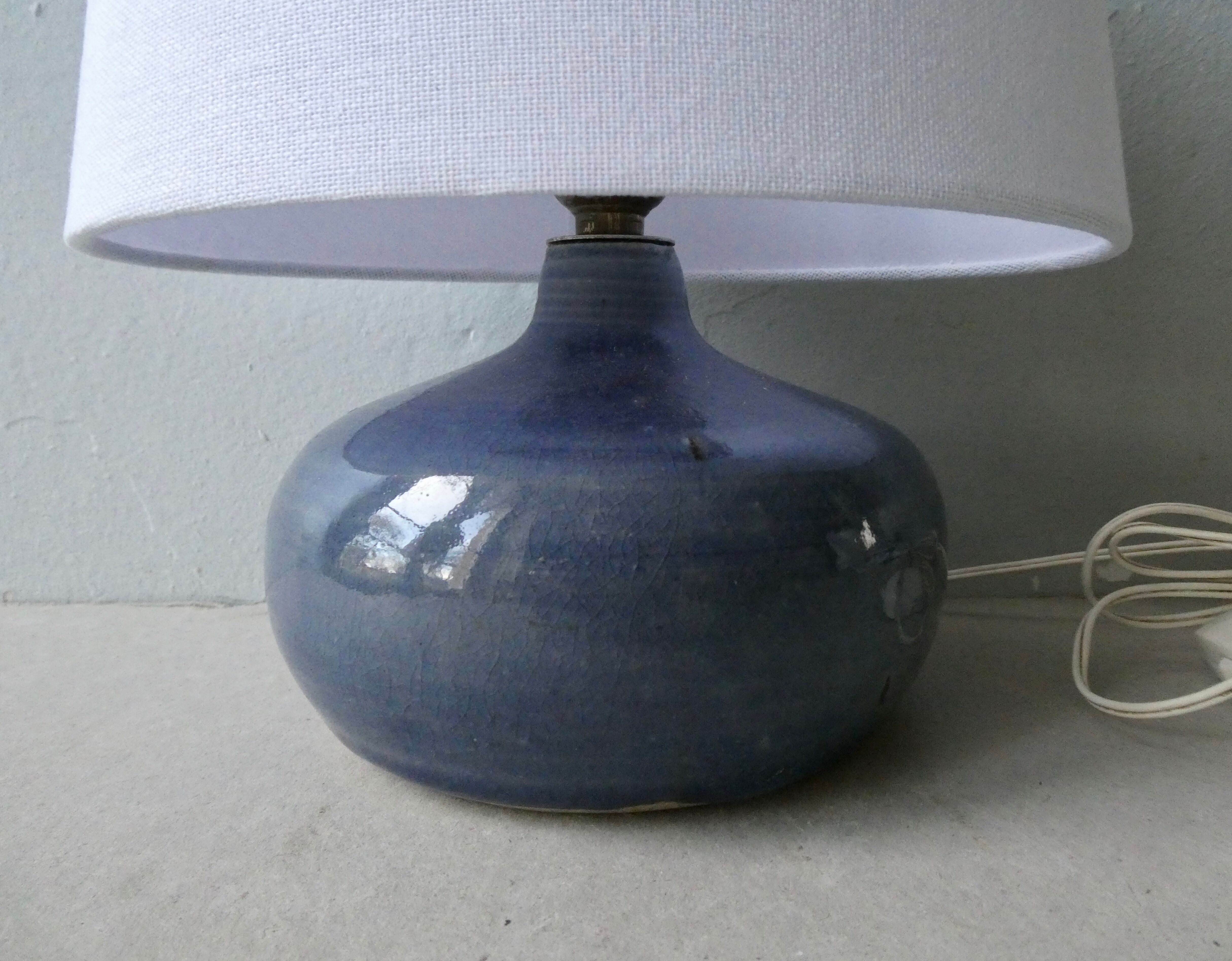 Blue sandstone lamp from the 1960s