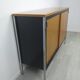 Sideboard storage modernist design 70s vintage oak metal