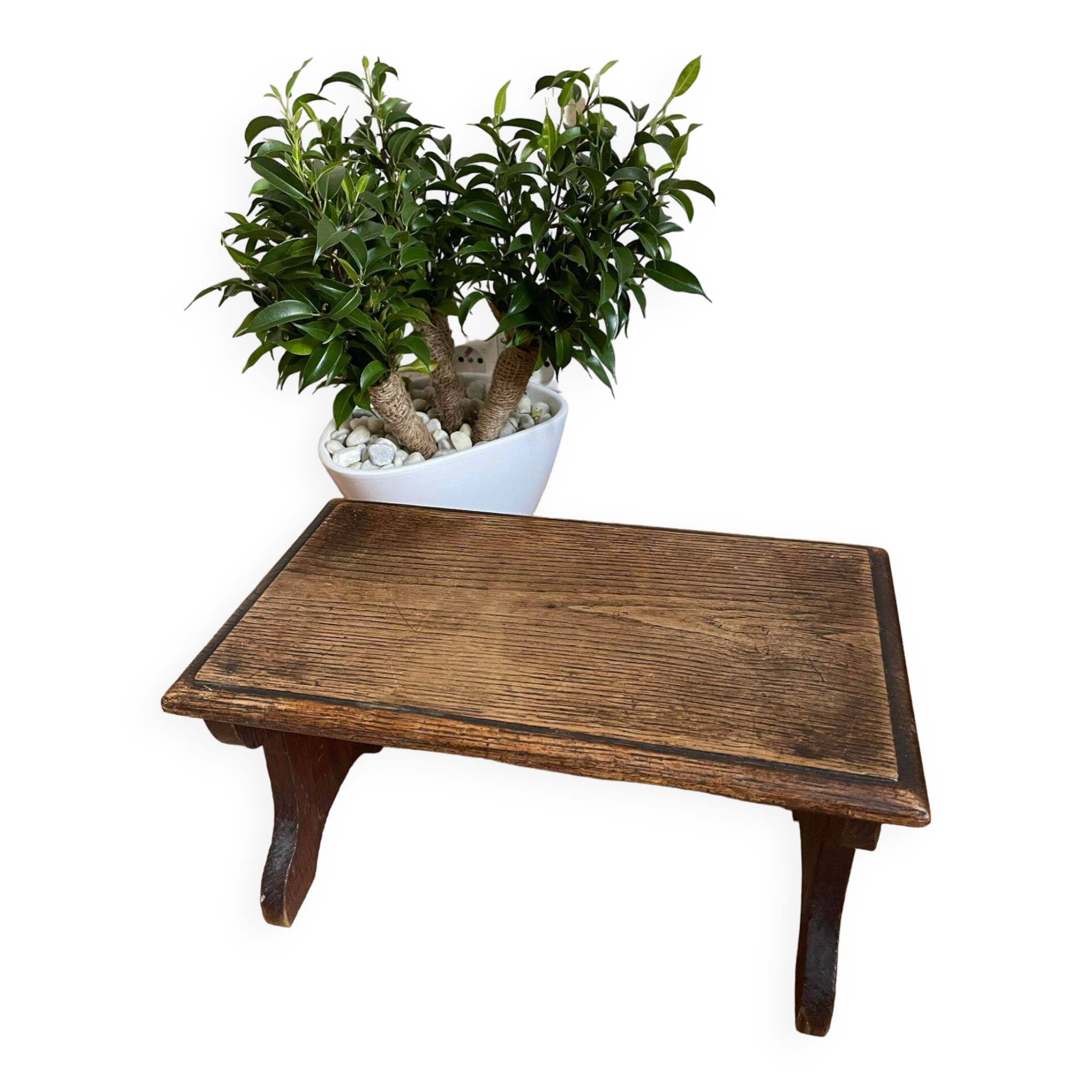 Wooden footrest stool