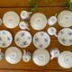 Antique coffee service in Sarreguemines earthenware.