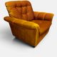 Vintage lounge set for 5, 3-seater convertible sofa and 2 armchairs, 70s.