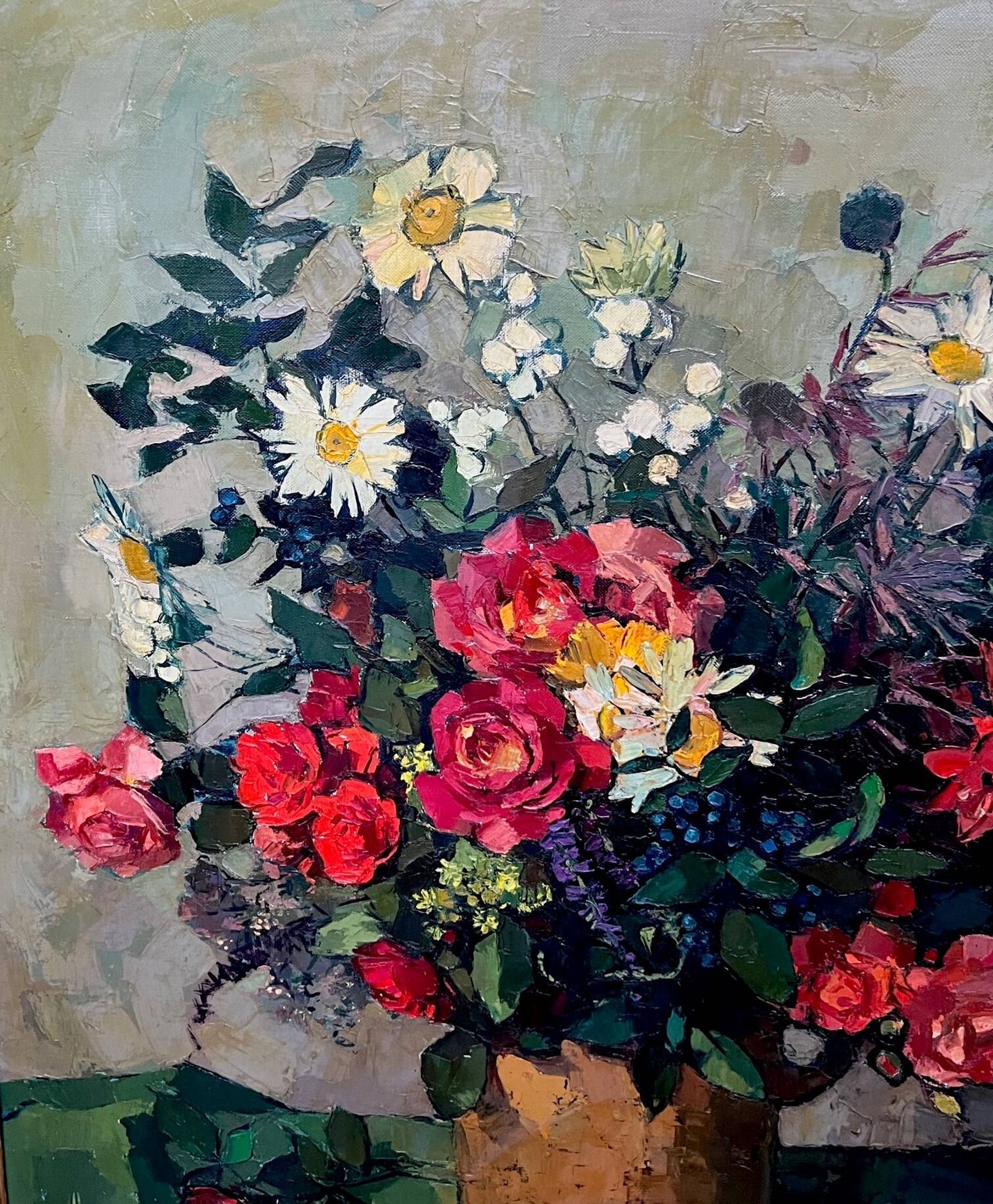 Leo Pringels (1901-1992) « Nature morte aux fleurs ».