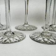 Set of 5 antique cut crystal glasses, double colour, 19 cm – Baccarat – Model S1136 – circa 18.