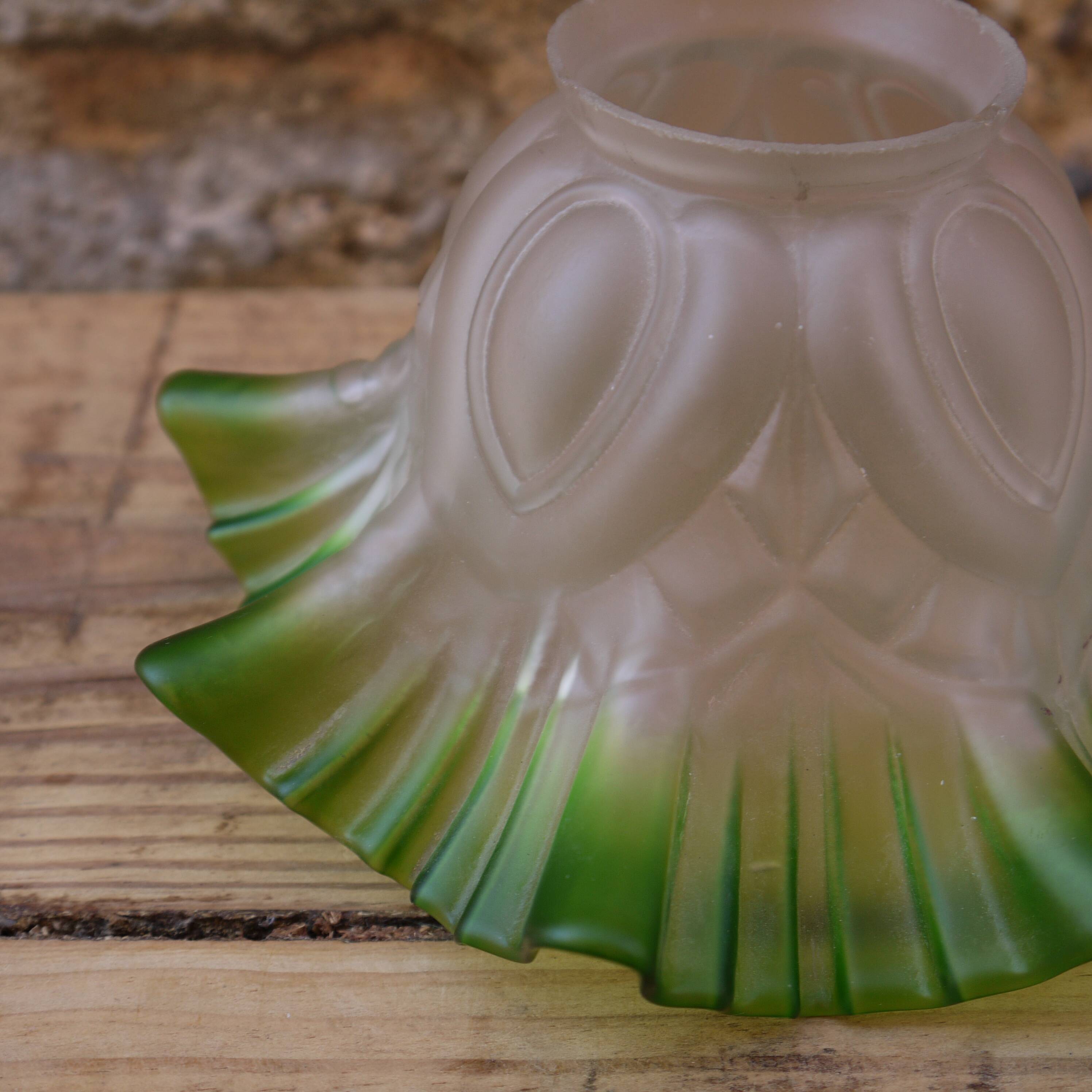 Green glass tulip