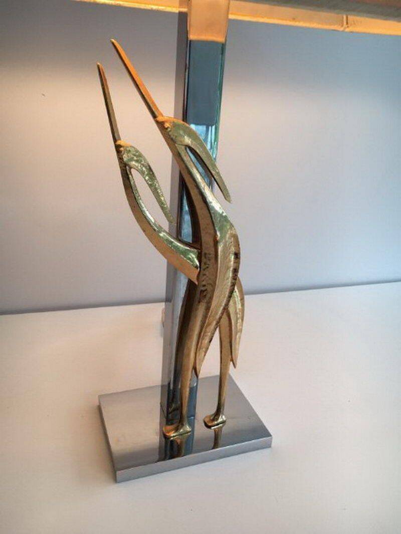 Beautiful sculpture lamp depicting birds