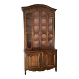 Imposant buffet, vitrine deux corps en noyer