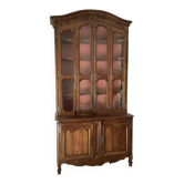 Imposant buffet, vitrine deux corps en noyer