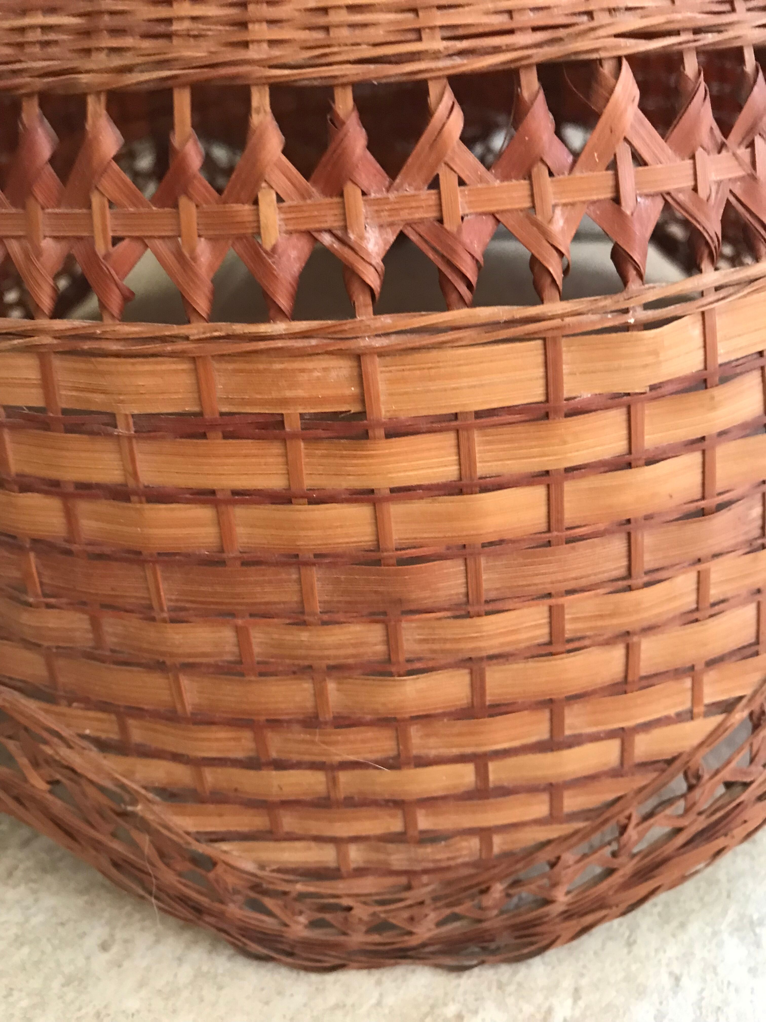 Vintage rattan pendant lamp 38cm