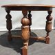 Table bureau d'armateur pieds balustre et rose des vents, style renaissance XIXe