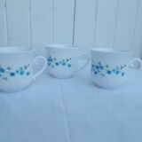 3 large Arcopal cups