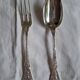 12 Art Nouveau silver-plated cutlery sets with thistle motifs