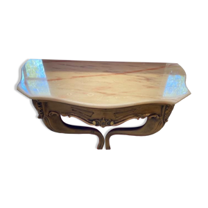 console en bois et marbre