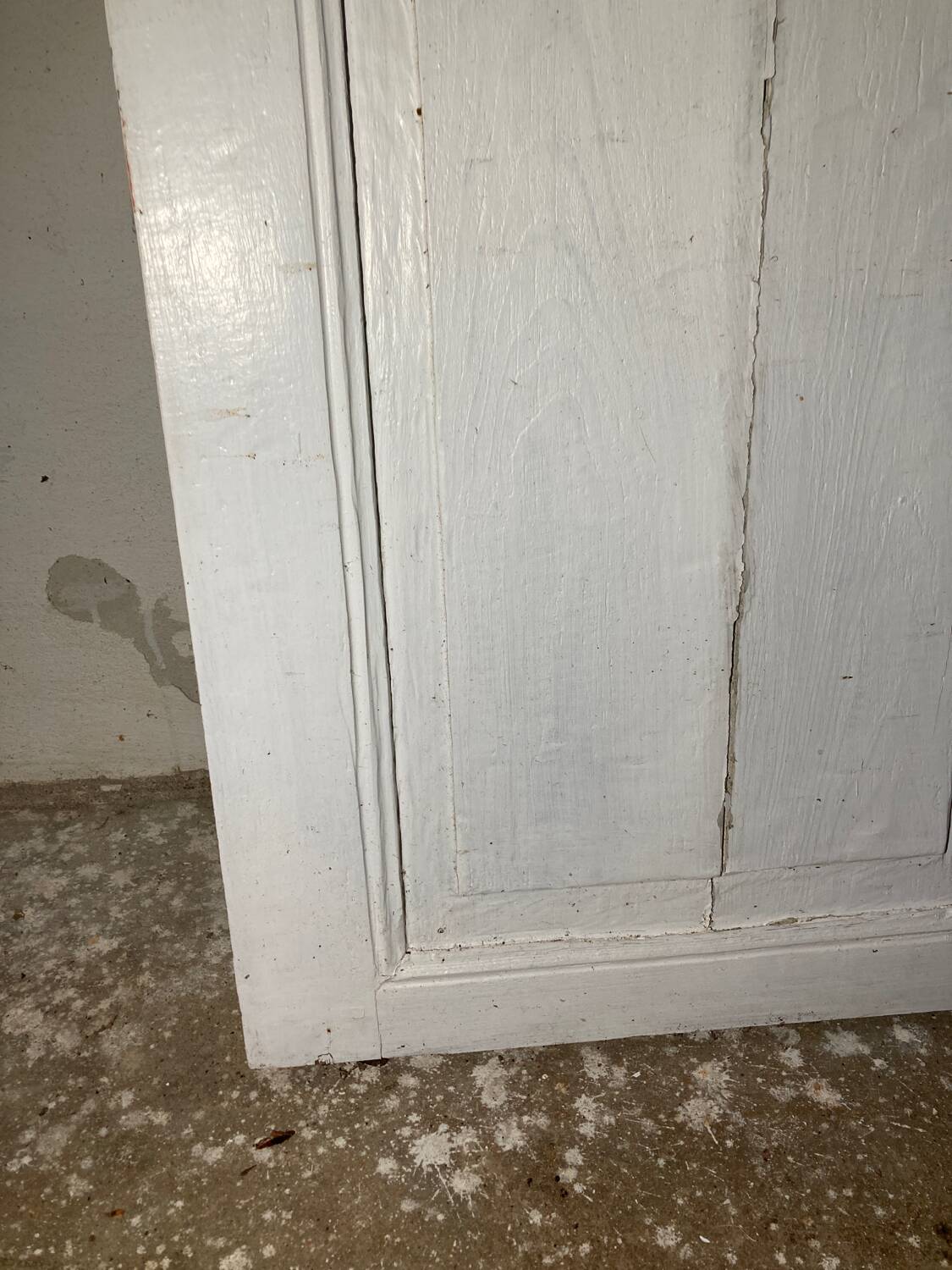 Porte vitrée ancienne style verrière atelier blanche