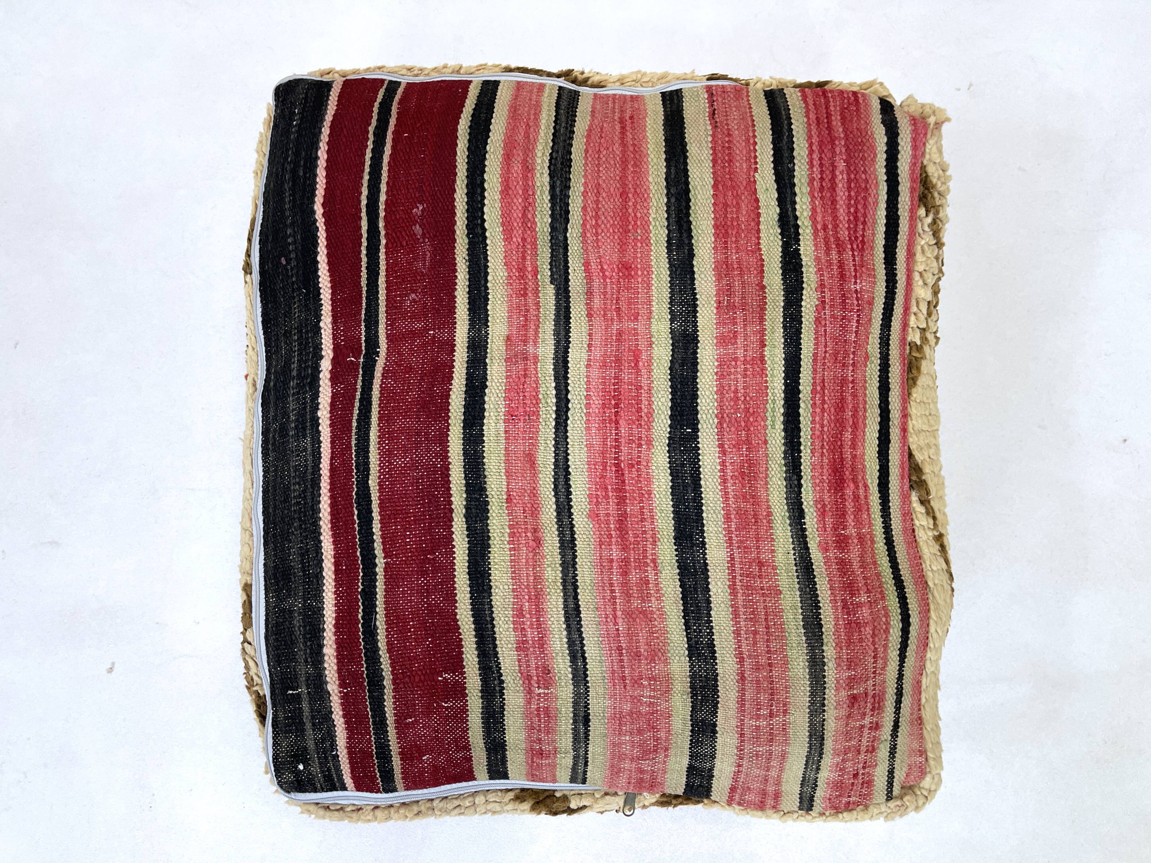 Moroccan kilim pouf
