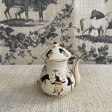Small old and rare Sarreguemines teapot