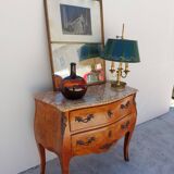 Louis XV chest of drawers in rosewood marquetry