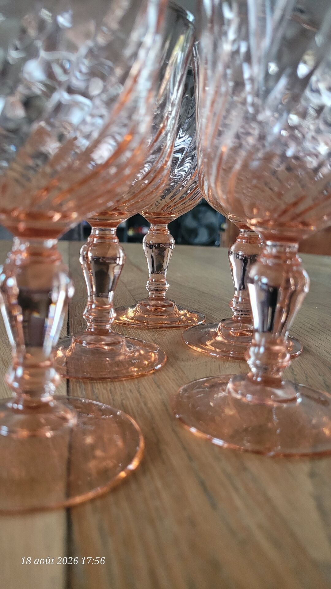 5 verres à pied Rosaline