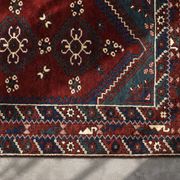 Vintage Red Hand-Woven Oriental Afghan Rug, 1970s