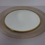 French brass and metal mirror, 1960s