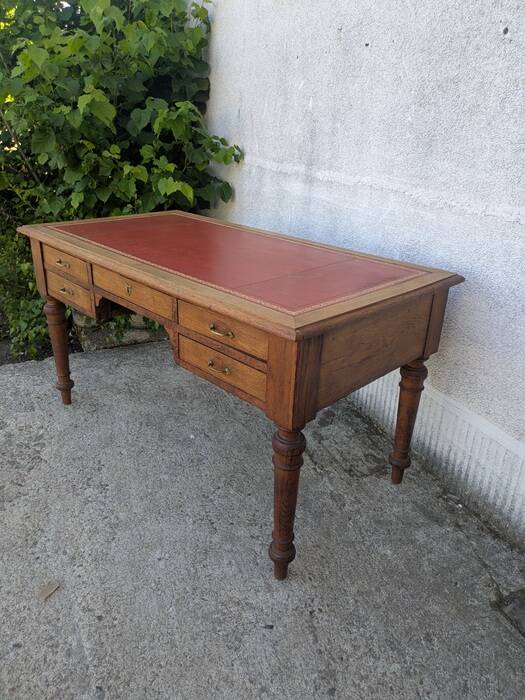 Louis XVI style oak desk