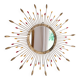 Metal sun mirror, vintage French, 44 cm