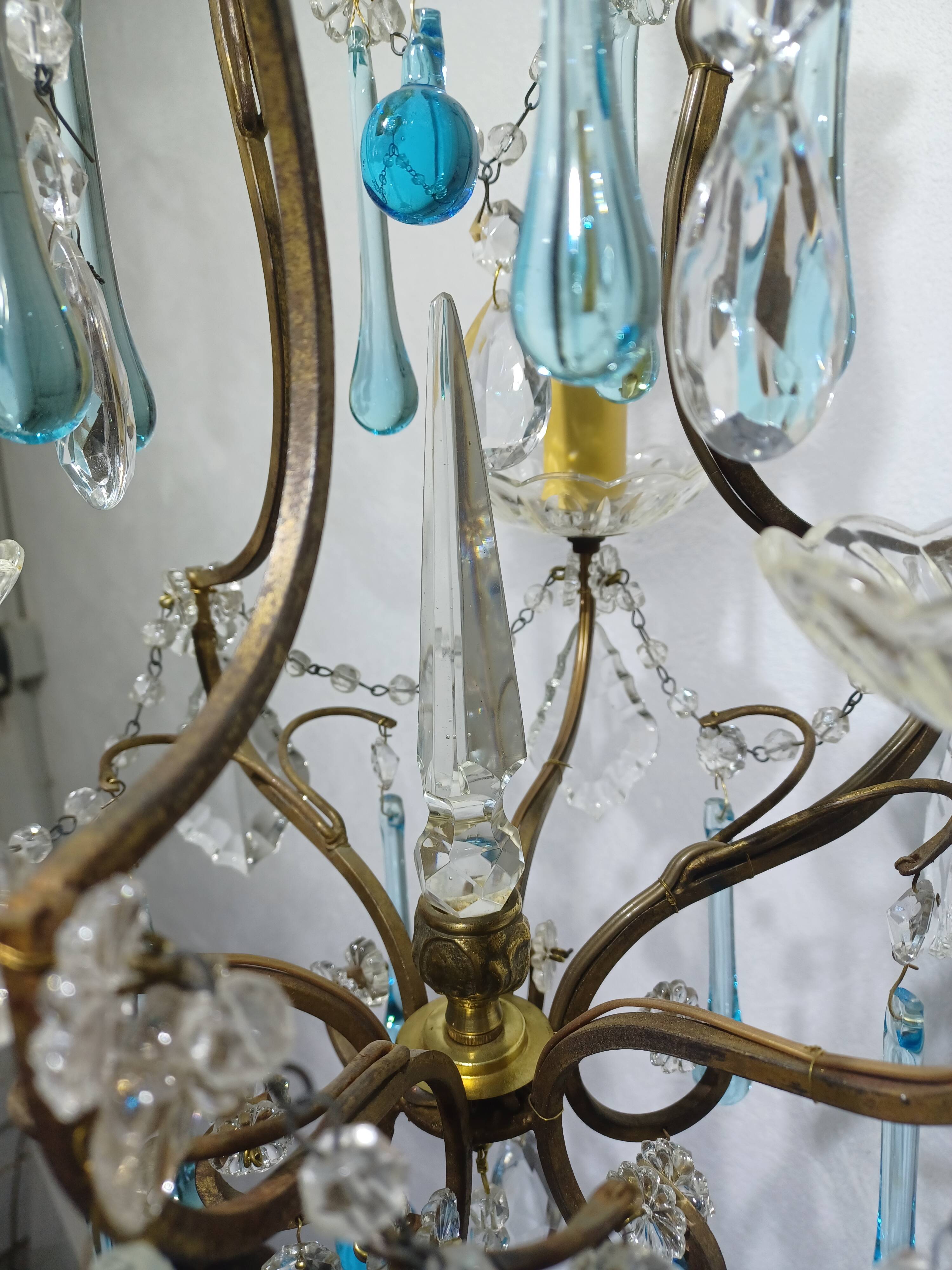 3-light cage chandelier