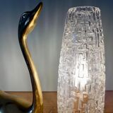 Vintage tulip table lamp in glass
