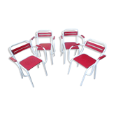 Series of 4 tolix T2 chairs