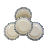 4 vintage dessert plates of Longwy