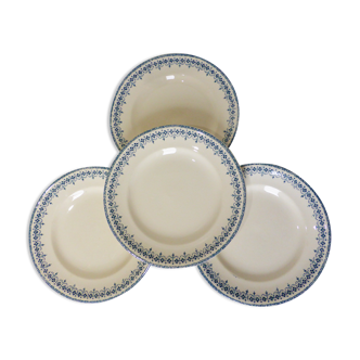 4 vintage dessert plates of Longwy