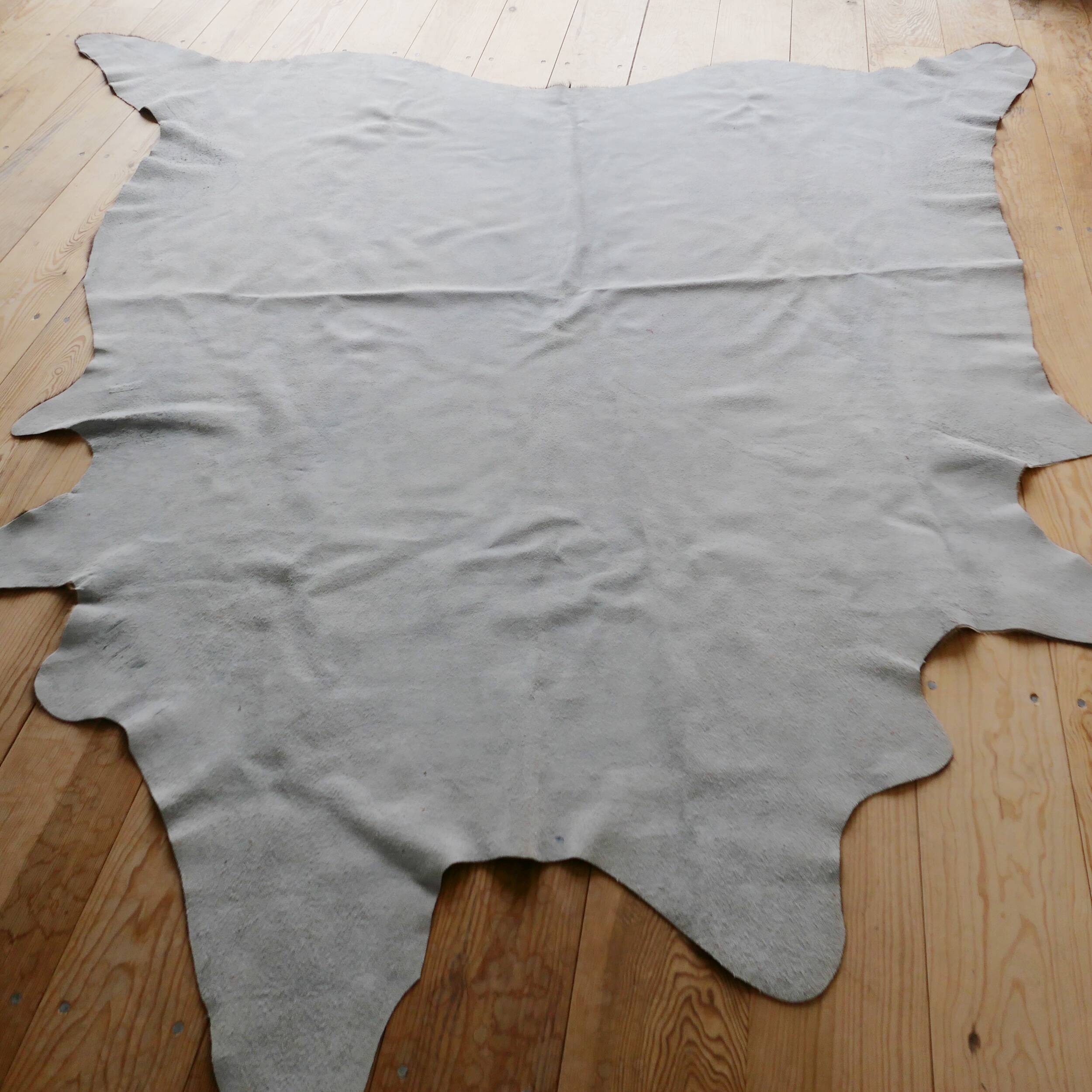 Genuine cowhide living room rug, vintage design, 1970s