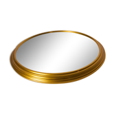 Plateau miroir doré 1960 d32cm