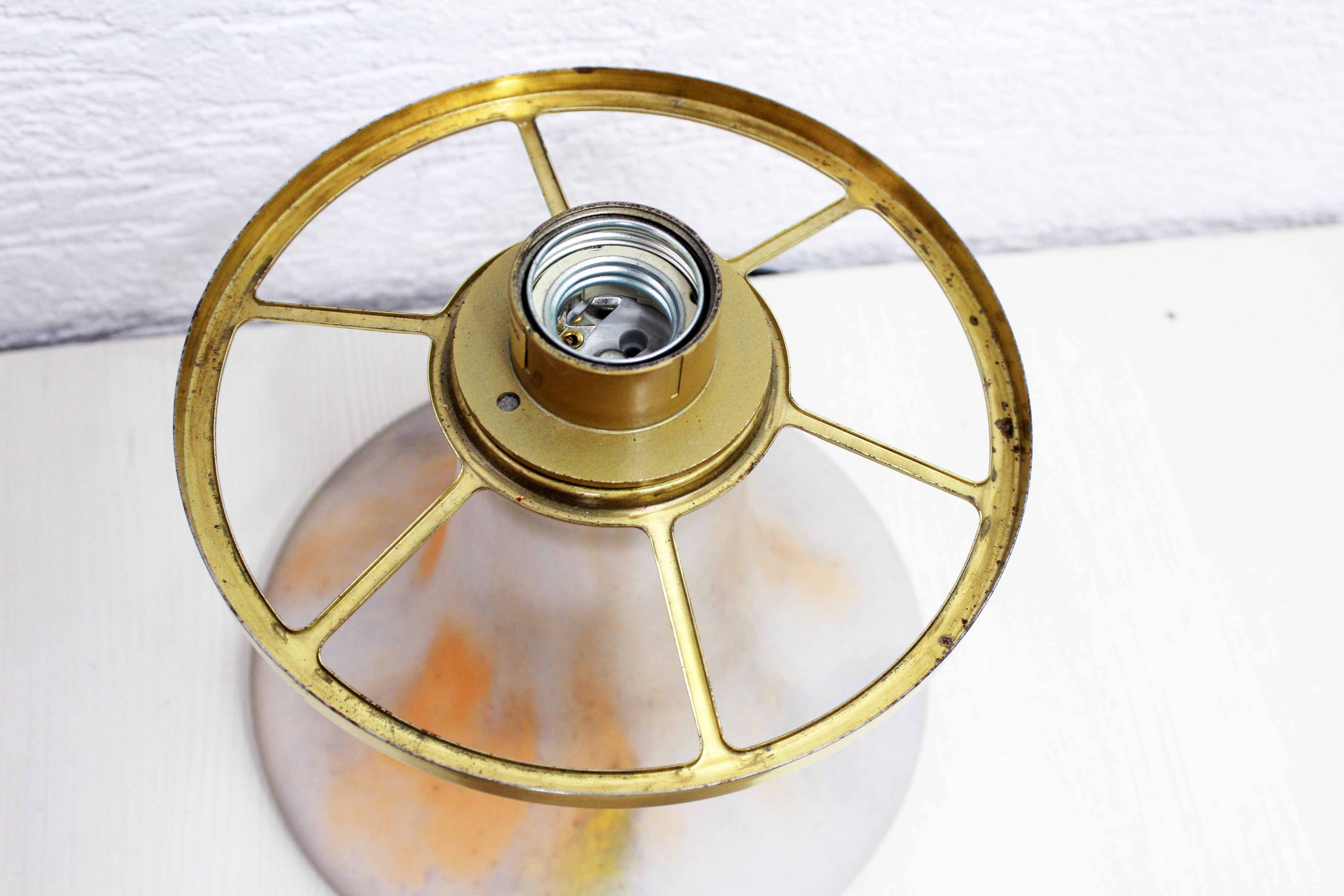 Pair of limburg glass paste lamps 1970