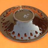 Openwork dish Floral decoration Polychrome enamelled ceramic from Thun (Switzerland)